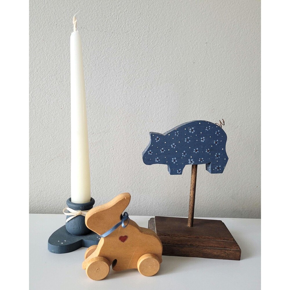 Vintage Wooden Cottage Core Farm House Shelf Decor Collection Set of 3